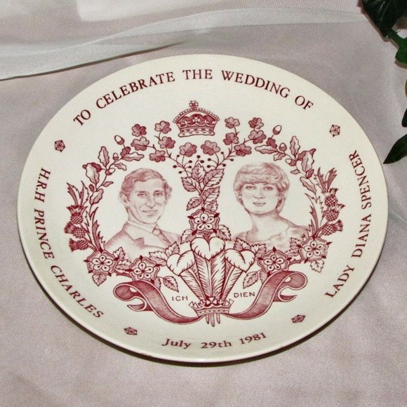 Charles & Diana Royal Wedding Mason's Pink Commemorative Collector Plate Vintage - Picture 1 of 7